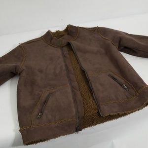 Boys faux suede and faux lining coat